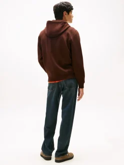 Tommy Jeans Miesten Huppari, TJM REG S FLAG HOODIE Kaakaonruskea