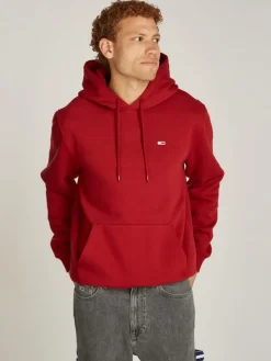 Tommy Jeans Miesten Huppari, TJM REG S FLAG HOODIE Punainen