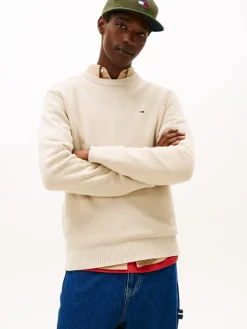 Tommy Jeans miesten neulepusero TJM Slim ESS Sweater EXT, beige