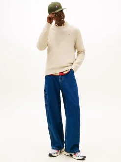 Tommy Jeans miesten neulepusero TJM Slim ESS Sweater EXT, beige