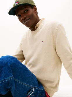 Tommy Jeans miesten neulepusero TJM Slim ESS Sweater EXT, beige