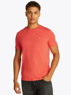 Tommy Jeans Miesten T-paita, SLIM JASPE TEE Oranssi