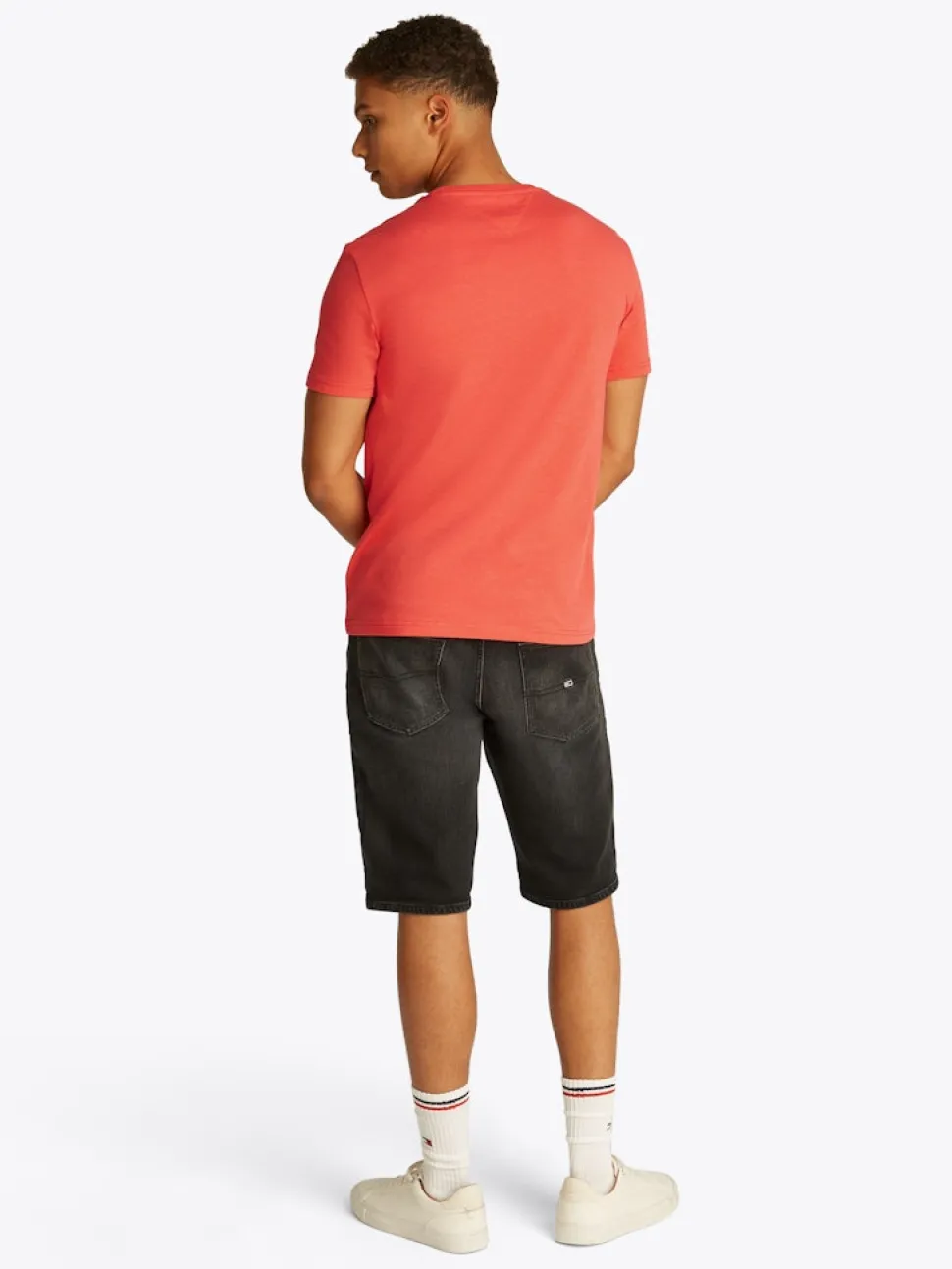 Tommy Jeans Miesten T-paita, SLIM JASPE TEE Oranssi