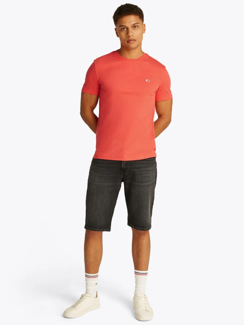 Tommy Jeans Miesten T-paita, SLIM JASPE TEE Oranssi