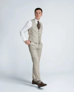 Turo Tailor Miesten Puvunhousut DENVER 7299 Beige