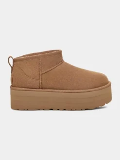 UGG Naisten Kengät, W CLASSIC ULTRA MINI PLATFORM Kaakaonruskea