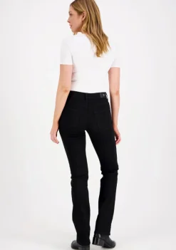 Very Nice Naisten Farkut, Emily 9731 Straight Fit Musta