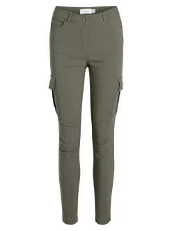 Vila housut, VICARGO RW 7/8 PANT Armeijanvihreä