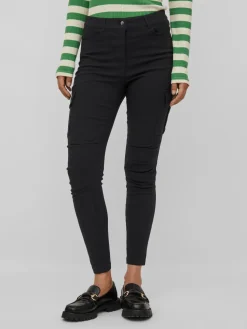 Vila housut, VICARGO RW 7/8 PANT Musta