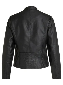 Vila keinonahkatakki, VIBLUE COATEDJACKET Musta