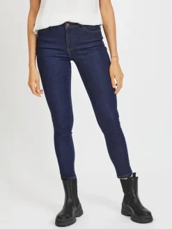 Vila Naisten Farkut, Skinnie Gy Rw Skinny Jeans Tummansininen