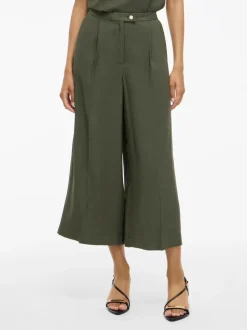 Vila naisten housut, VIMARLEE HW WIDE CULOTTE PANTS Deep Depths