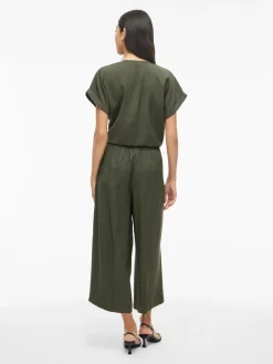 Vila naisten housut, VIMARLEE HW WIDE CULOTTE PANTS Deep Depths