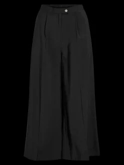 Vila naisten housut, VIMARLEE HW WIDE CULOTTE PANTS Black Beauty
