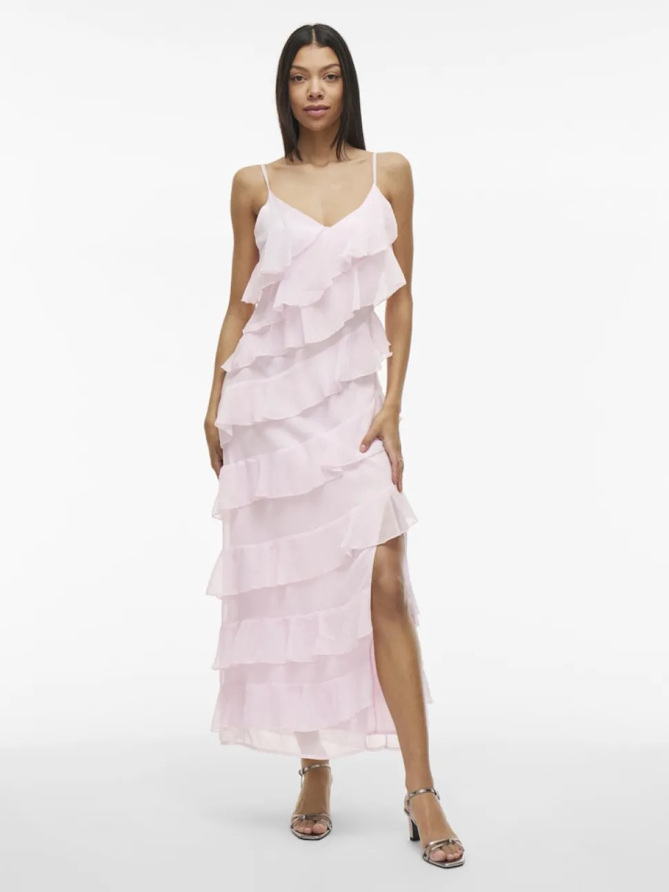 Vila naisten mekko, VILUNA STRAP DRESS Cherry Blossom