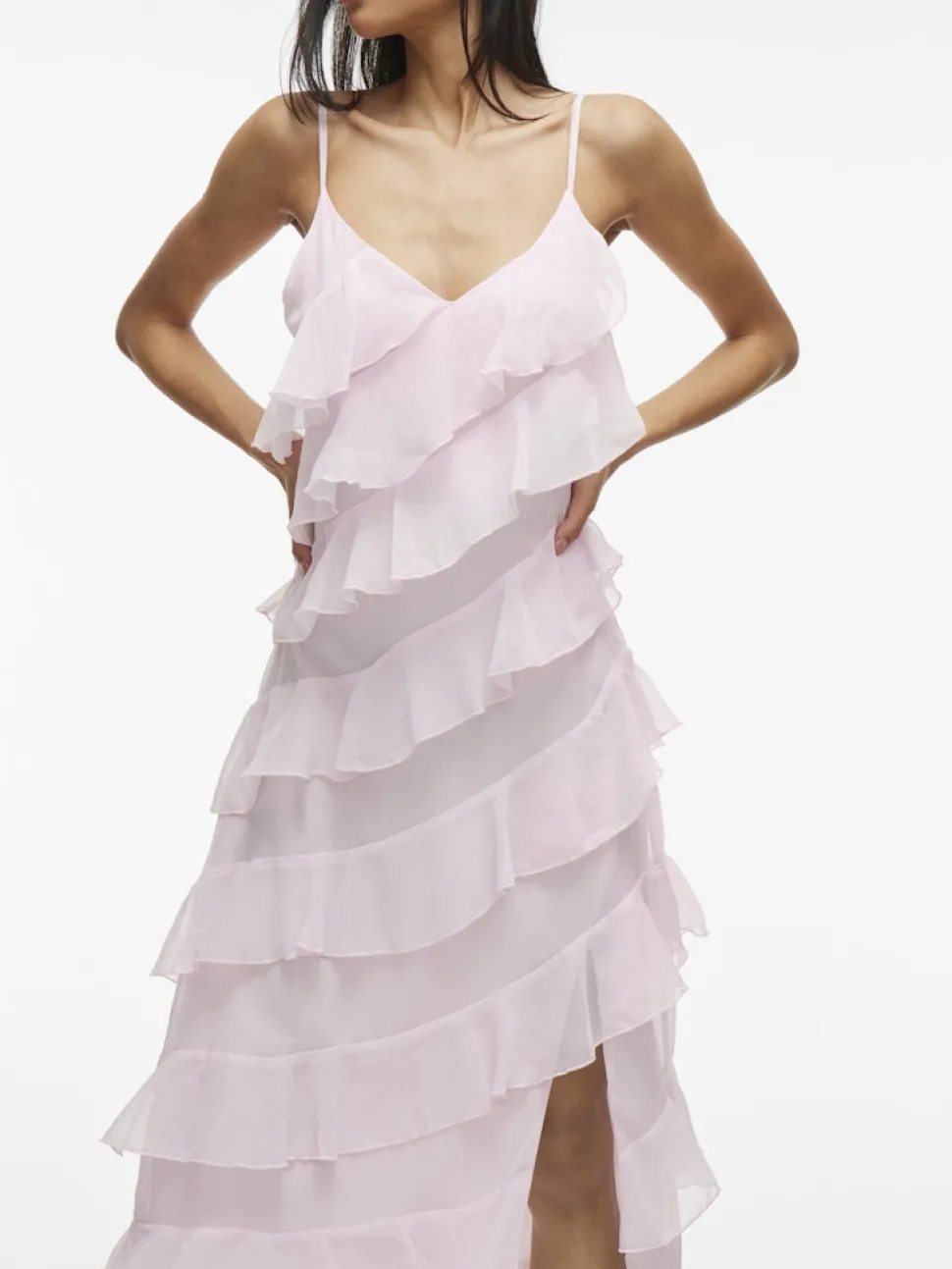 Vila naisten mekko, VILUNA STRAP DRESS Cherry Blossom