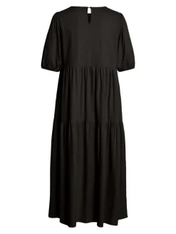 Vila naisten mekko, VISUMMER LIN 2/4 MIDI DRESS Black