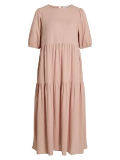 Vila naisten mekko, VISUMMER LIN 2/4 MIDI DRESS Pale Mauve