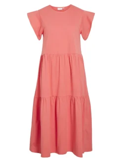 Vila naisten mekko, VISUMMER S/S MIDI DRESS Dubarry