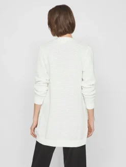 Vila naisten neuletakki, VIDALO L/S KNIT CARDIGAN- White Alyssum