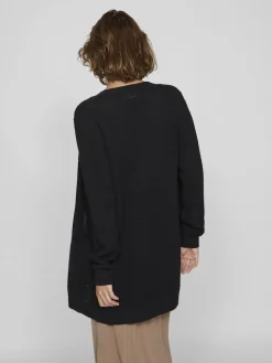 Vila naisten neuletakki VIDALO L/S KNIT CARDIGAN, Black