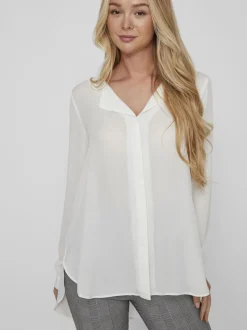 Vila naisten paita Vilucy LS Shirt, valkoinen