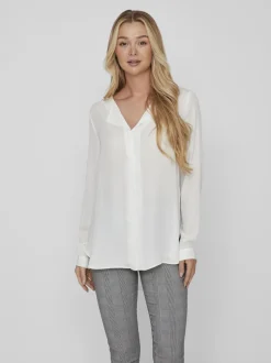 Vila naisten paita Vilucy LS Shirt, valkoinen