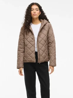 Vila naisten takki, VIQUILA LS HOOD JACKET SHORT JACKET Fossil