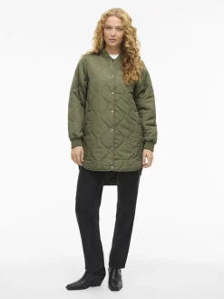 Vila naisten tikkitakki VITATE L/S QUILT JACKET - NOOS, Olivine