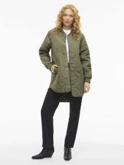 Vila naisten tikkitakki VITATE L/S QUILT JACKET - NOOS, Olivine