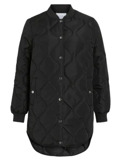 Vila naisten tikkitakki VITATE L/S QUILT JACKET - NOOS, Black Beauty