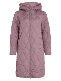 Vila naisten tikkitakki, VIQUILA LS HOODED COAT Vaaleanpunainen