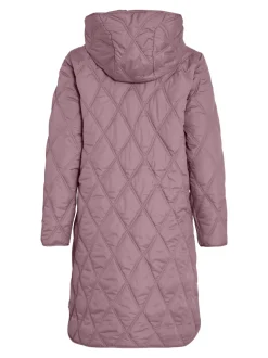 Vila naisten tikkitakki, VIQUILA LS HOODED COAT Vaaleanpunainen