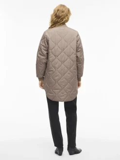 Vila naisten tikkitakki VITATE L/S QUILT JACKET - NOOS, Taupe Gray
