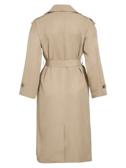 Vila naisten trenssi, VIADDISON L/S LONG TRENCHCOAT Savannah Tan
