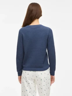 Vila neule, K-VIDALO O-NECK L/S KNIT TOP- NOOS Vintage Indigo
