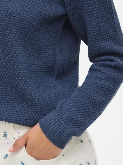 Vila neule, K-VIDALO O-NECK L/S KNIT TOP- NOOS Vintage Indigo