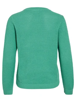 Vila neule K-VIDALO O-NECK L/S KNIT TOP- NOOS, Winter Green