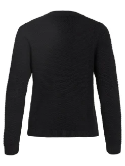Vila neule, VIDALO O-NECK L/S KNIT TOP Black