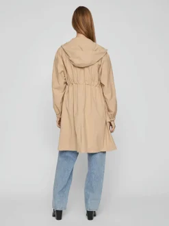 Vila pitkä parkatakki, VISILIANA LONG PARKA JACKET Vaalea Beige