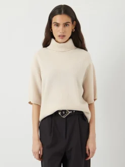 Y.A.S naisten neulepusero, YASEMILA 2/4 WOOL KNIT PULLOVER S. NOOS Sandshell