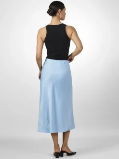 Y.A.S hame, YASPELLA HW MIDI SKIRT Vaaleansininen