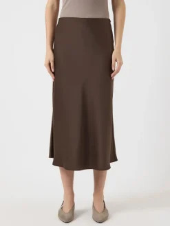 Y.A.S hame, YASPELLA HW MIDI SKIRT Chocolate Brown