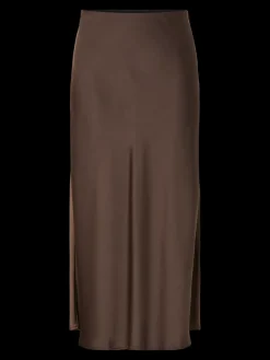 Y.A.S hame, YASPELLA HW MIDI SKIRT Chocolate Brown