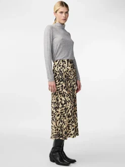 Y.A.S hame, YASPELLA HW MIDI SKIRT Beige Kuosi