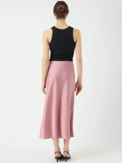 Y.A.S hame, YASPELLA HW MIDI SKIRT Vaaleanpunainen