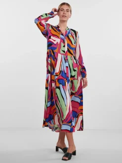 Y.A.S mekko, YASALIRA LS LONG DRESS S Monivärinen Kuosi