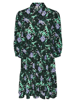 Y.A.S mekko, YASERIKA 3/4 DRESS Musta Kuosi