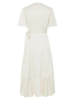 Y.A.S mekko YASTHEA 2/4 MIDI WRAP DRESS S. NOOS, Gardenia