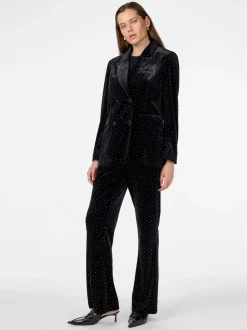 Y.A.S Naisten Bleiseri, YASHELLA LS VELOUR BLAZER Musta